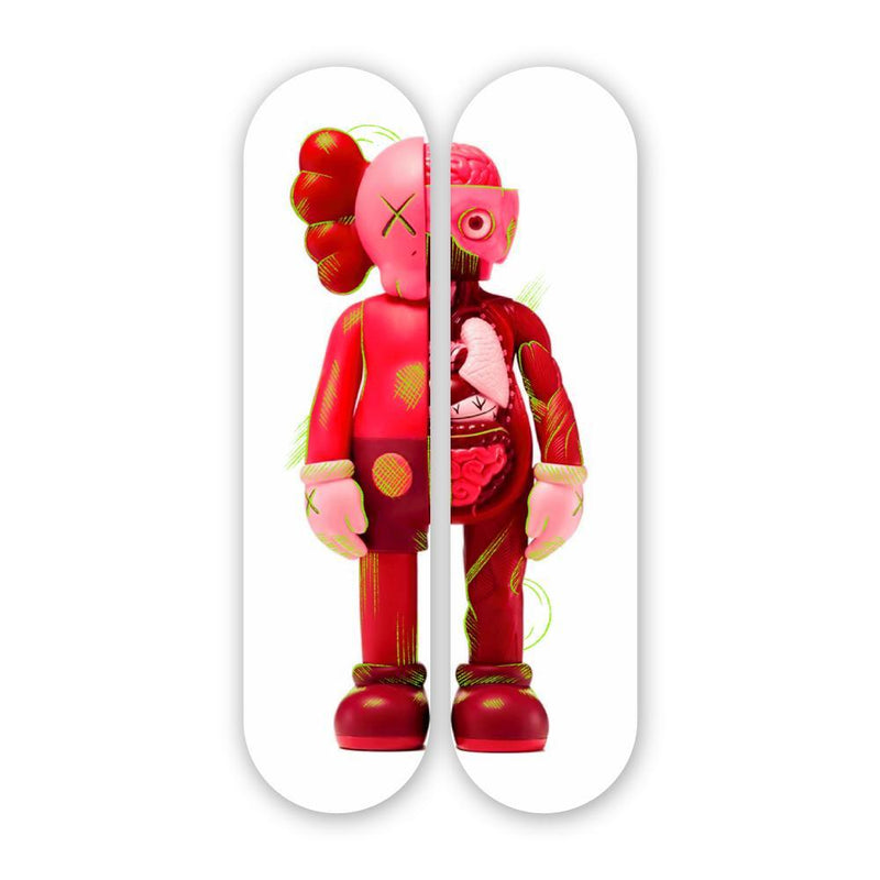 Pink Kaws Pair - Acrylic Skate Wall Art