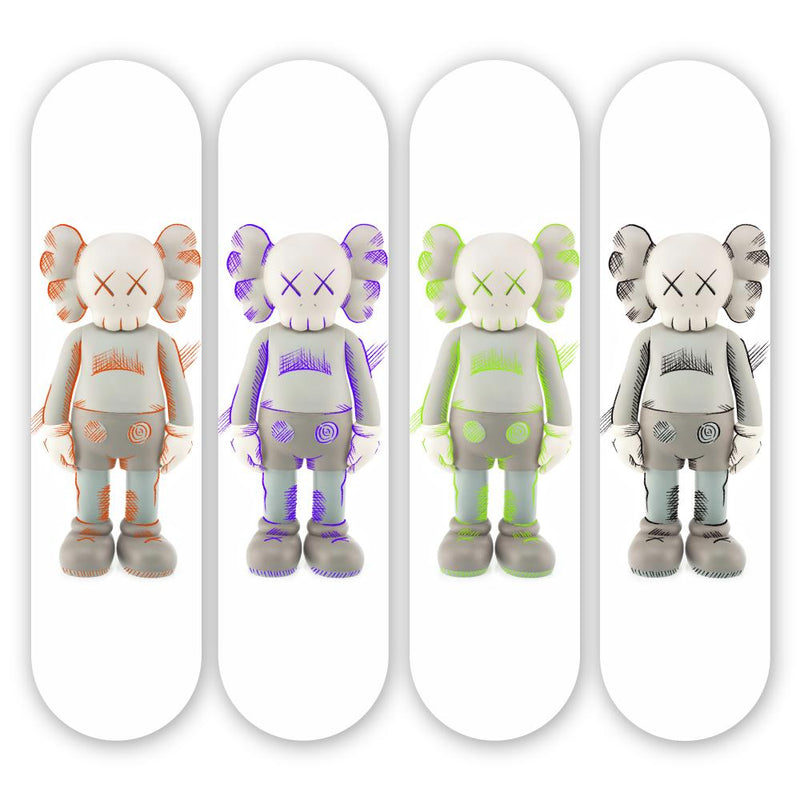 Kaws Inspired Grey - Acrylic Skate Wall Art