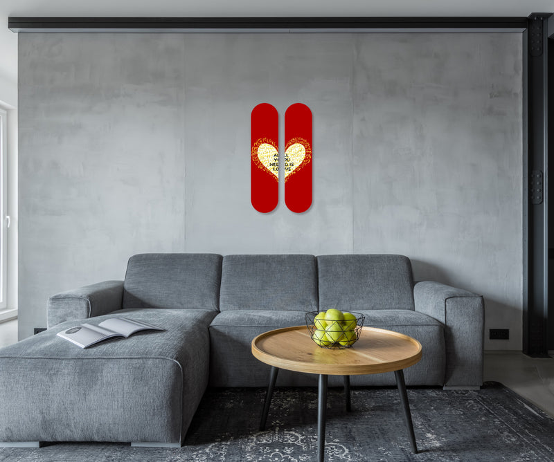 All You Need Is Love Pair - Acrylic Skate Wall Art