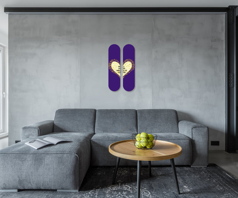 All You Need Is Love Pair - Acrylic Skate Wall Art