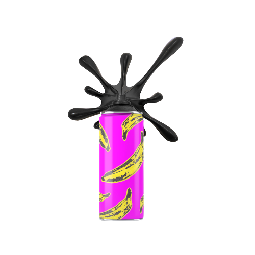 Banana Splash - Spray Can Sculpture