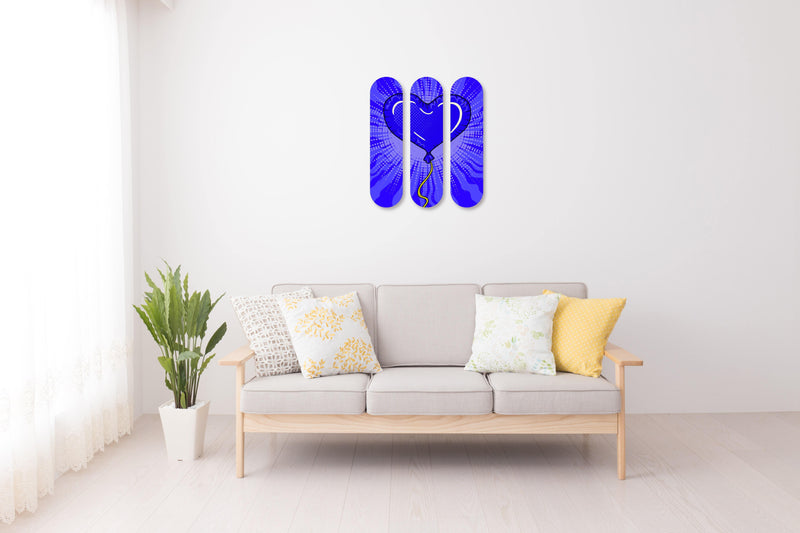Be mine Helium 3-Set - Acrylic Skate Wall Art