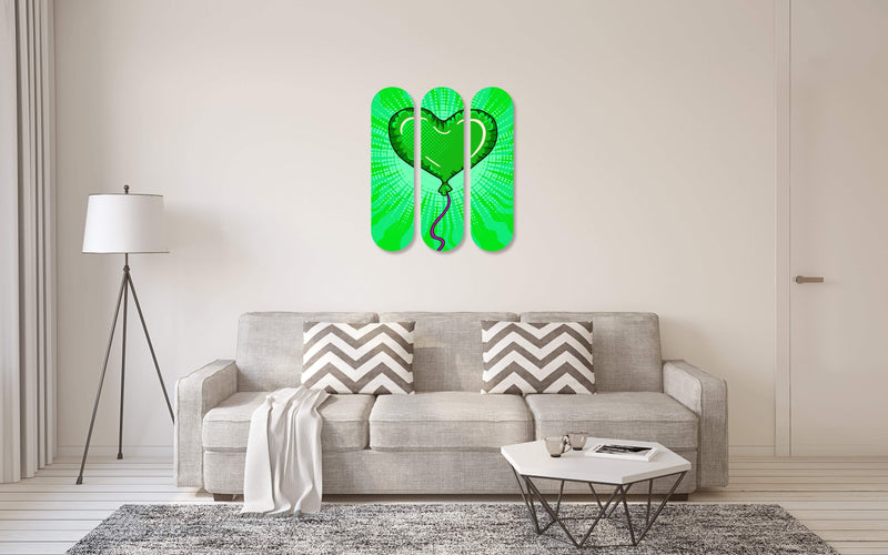 Be mine Helium 3-Set - Acrylic Skate Wall Art
