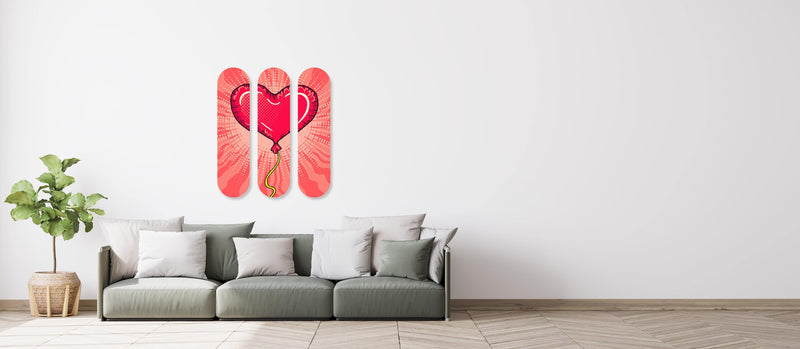 Be mine Helium 3-Set - Acrylic Skate Wall Art