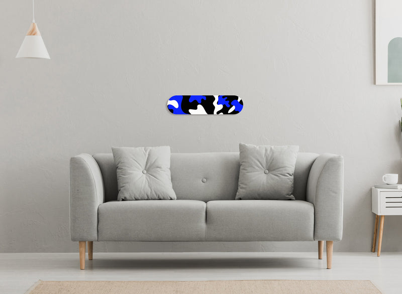 Blue Camo Individual - Acrylic Skate Wall Art