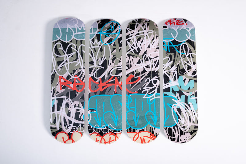 Graffiti Shades 4-Set - Acrylic Skate Wall Art