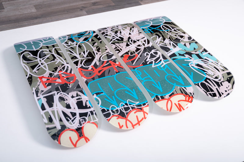 Graffiti Shades 4-Set - Acrylic Skate Wall Art