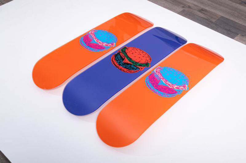 Retro Burger 3-Set - Acrylic Skate Wall Art