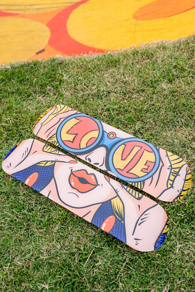 Sajena Love Pair - Acrylic Skate Wall Art