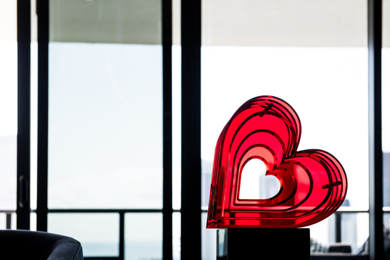 3D Heart Acrylic Sculpture