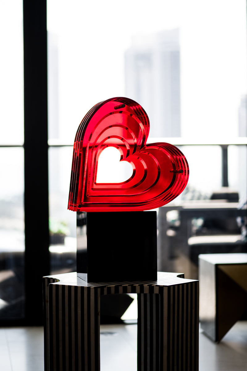 3D Heart Acrylic Sculpture