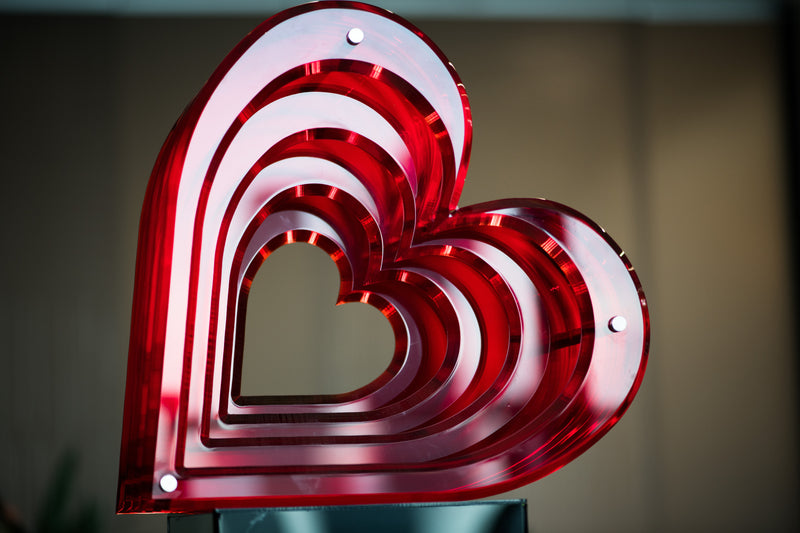 3D Heart Acrylic Sculpture