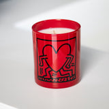 Keith Haring Red Running Heart Candle