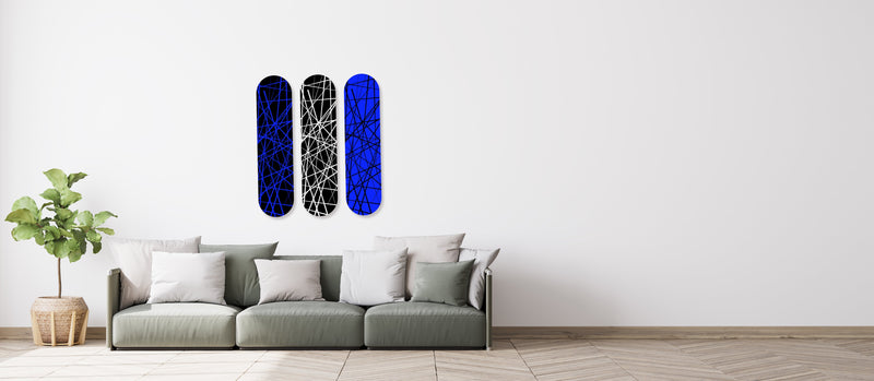 Geometric Two 3-Set - Acrylic Skate Wall Art