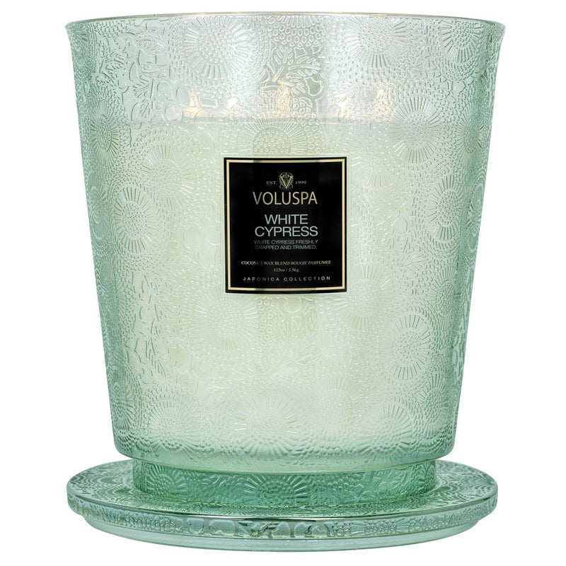 White Cypress 5 Wick Hearth Candle