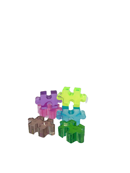 Resin Puzzle Pieces Set of 6