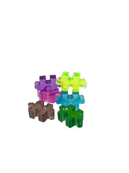 Resin Puzzle Pieces Set of 6