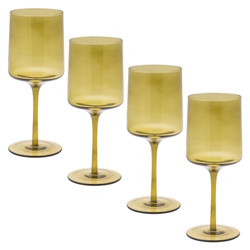 Mid Century Wine Glass Set of 4
