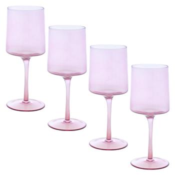 Mid Century Wine Glass Set of 4