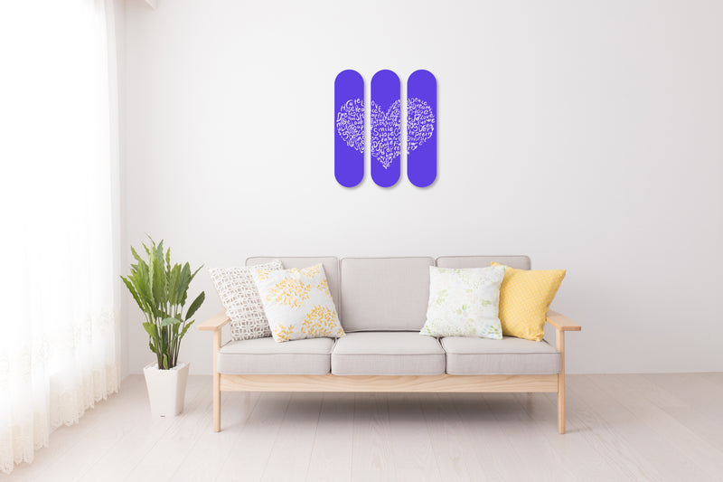 Love Words 3-Set - Acrylic Skate Wall Art