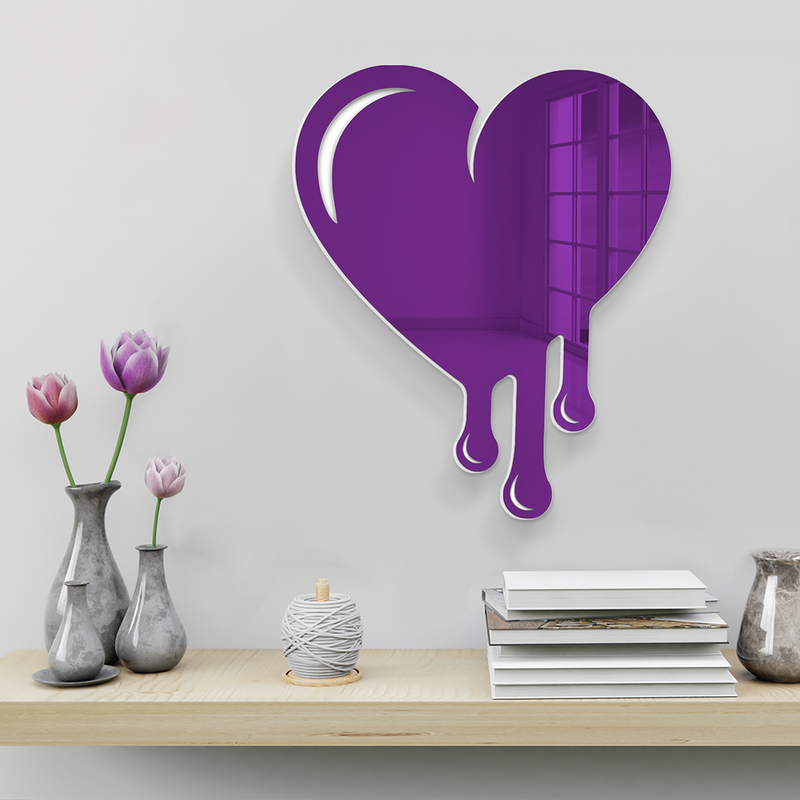 Melting Heart Mirror - Acrylic Wall Art