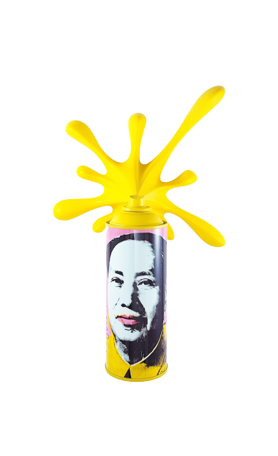 Mao Splash - Spray Can Sculpture
