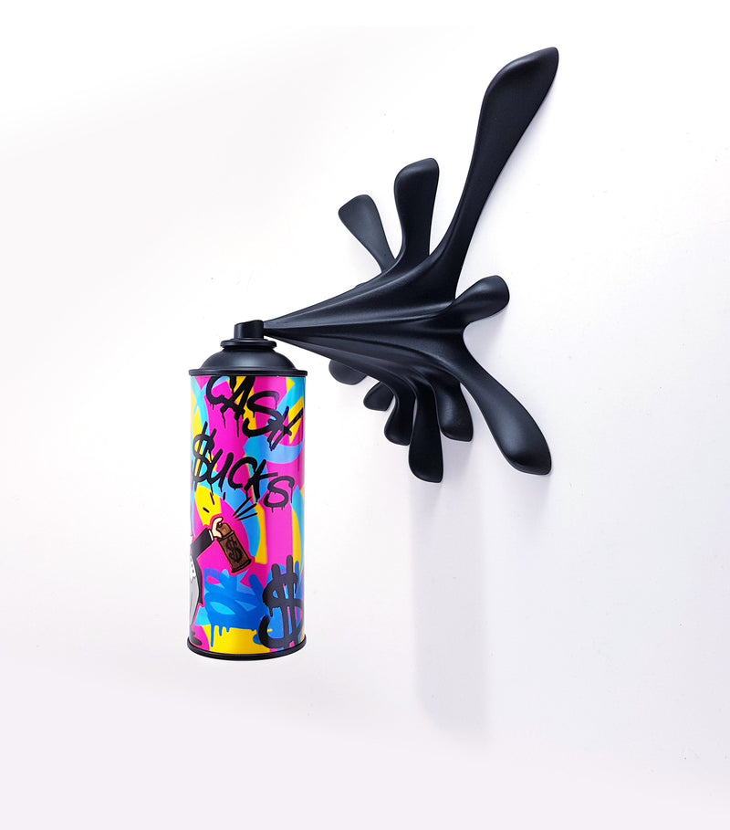 Graffiti Monopy Splash - Spray Can Sculpture