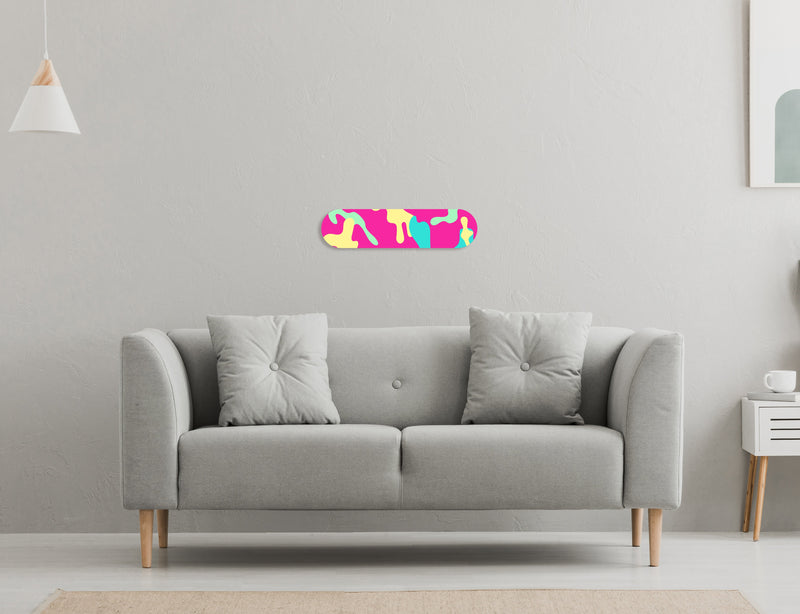 Pink Camo Individual - Acrylic Skate Wall Art