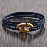 Fish Hook Clasp Leather Bracelet