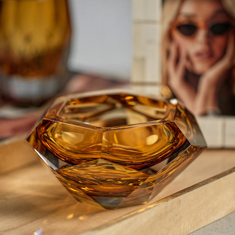 Hand Cut Glass Bowl