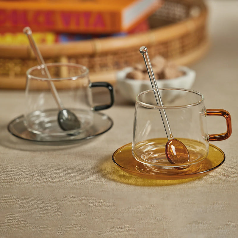 Glass Tea & Coffee Set of 2