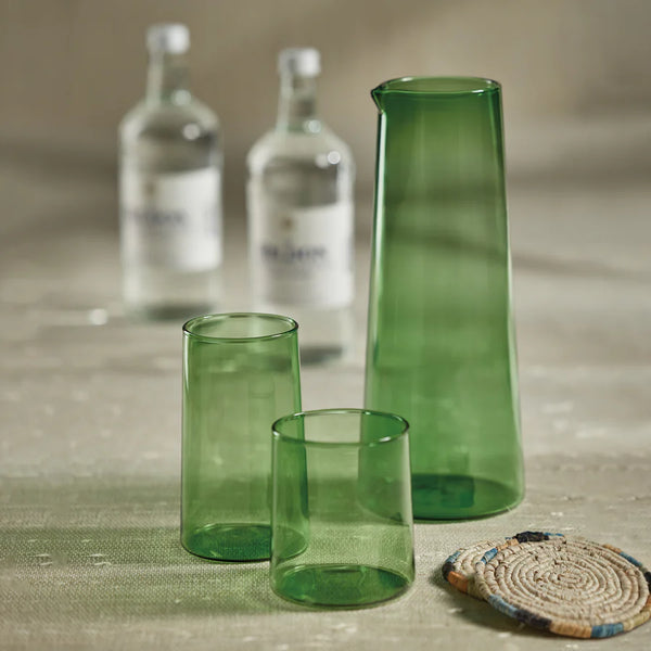 Green Pitcher & Glasses