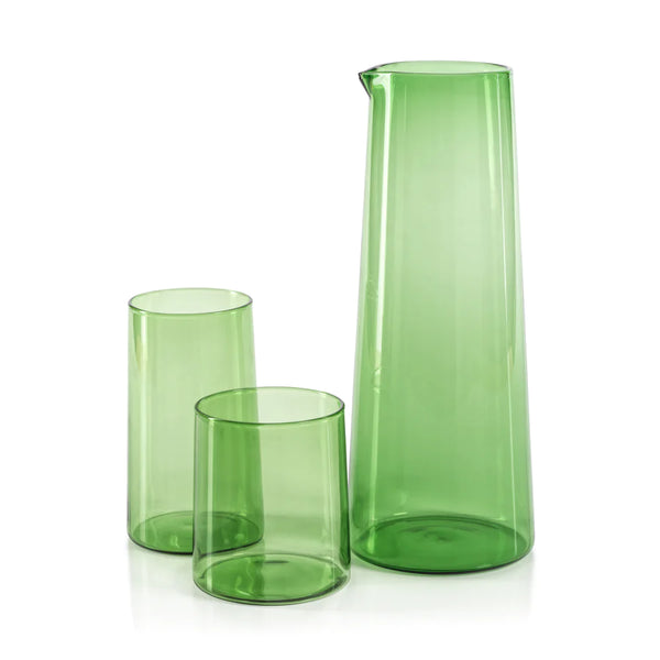 Green Pitcher & Glasses