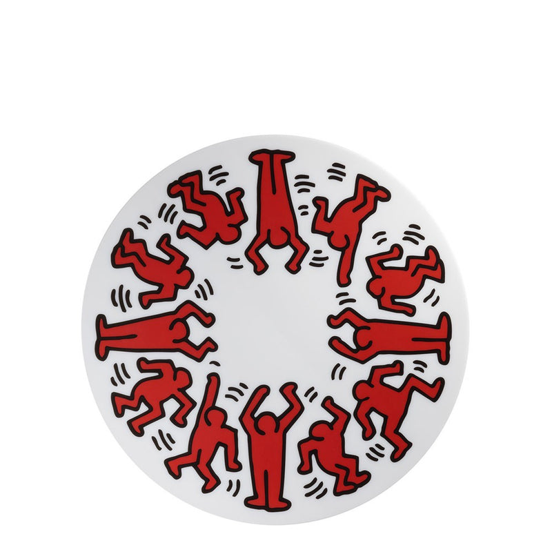 Keith Haring ”Red on White” porcelain plate