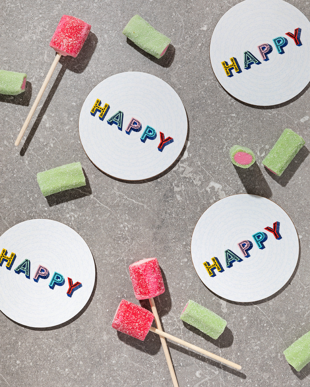 Fun Words Coasters Set of 4