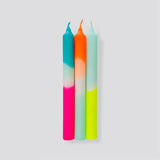 Dip Dye Neon Set of 3- Candles