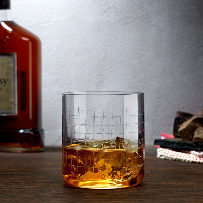 Finesse Grid Set of 4 Whisky Glasses