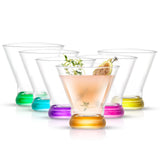Colored Martini Glasses Set of 6