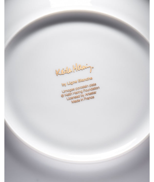 Keith Haring ”Gold Pattern” Porcelain Plate