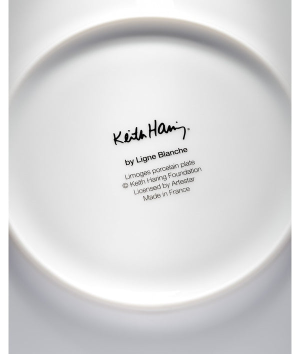 Keith Haring ”Red on White” porcelain plate