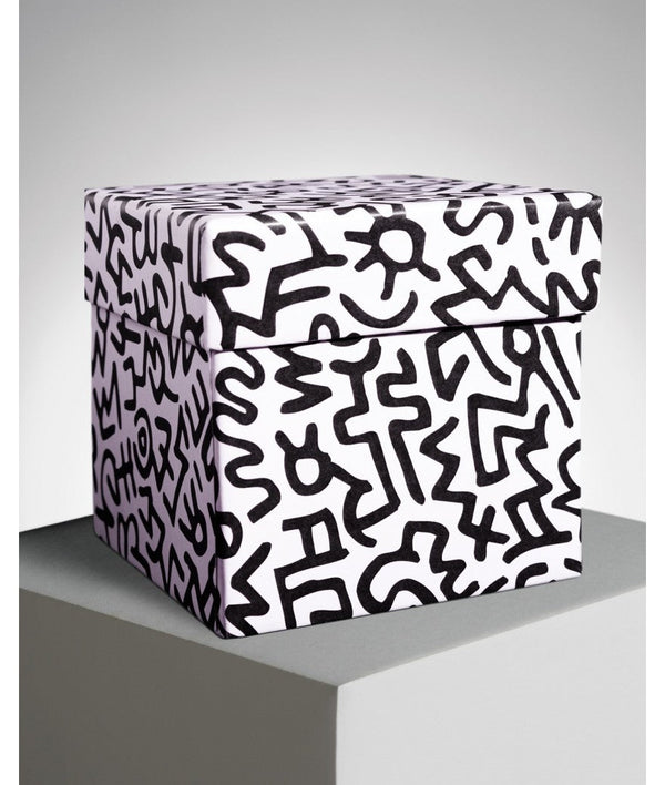 Gold Pattern Keith Haring Squared Perfumed Candle