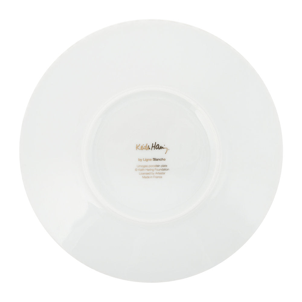 Keith Haring ”Gold Pattern” Porcelain Plate