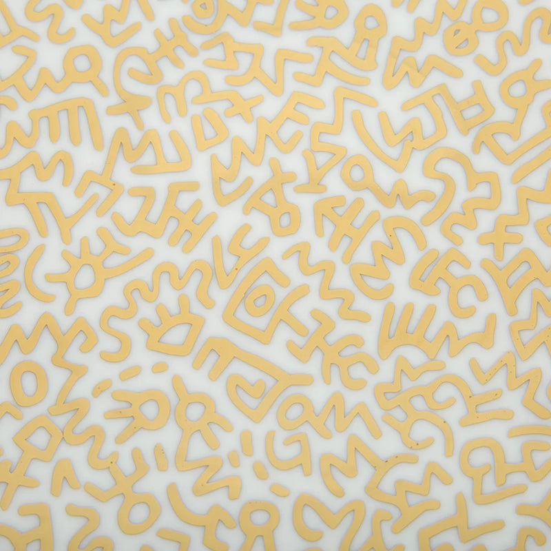 Keith Haring ”Gold Pattern” Porcelain Plate
