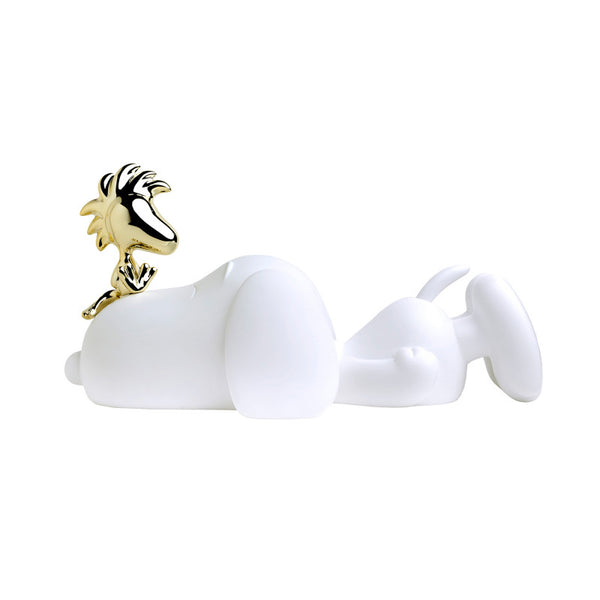 Snoopy & Woodstock - Matte White & Gold