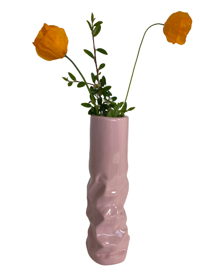 Crushed Tube Flower Vase