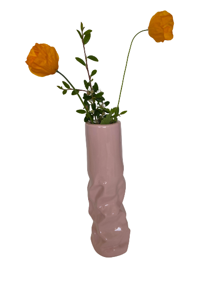 Crushed Tube Flower Vase