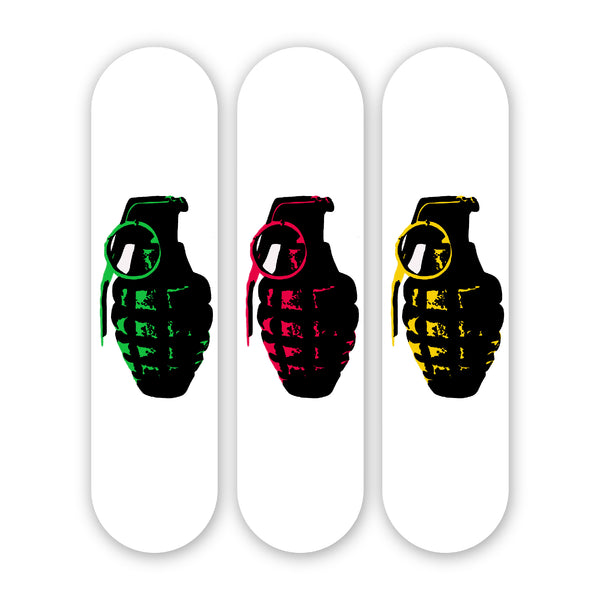 Grenades 3-Set - Acrylic Skate Wall Art