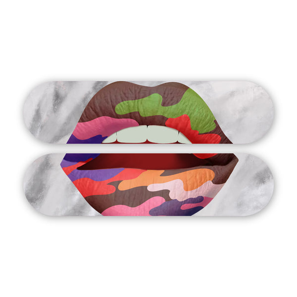 Camo Lips - Acrylic Skate Wall Art