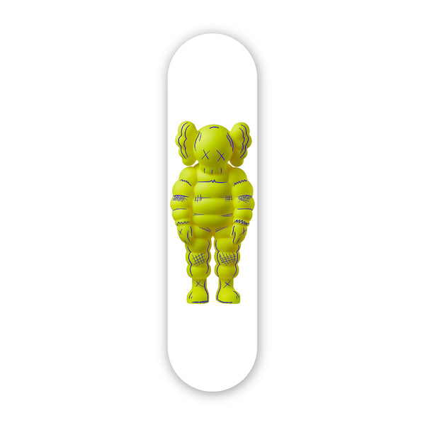 Kaws What Party Inspired White Background- Acrylic Skate Wall Art