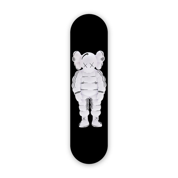 Kaws What Party Inspired Black Background- Acrylic Skate Wall Art